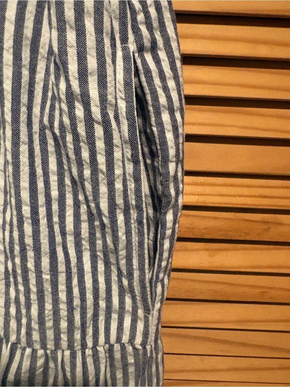 Vermont Country Store Seersucker Tiered Maxi Shirt Dress Striped Coastal Grandma - Picture 2 of 12
